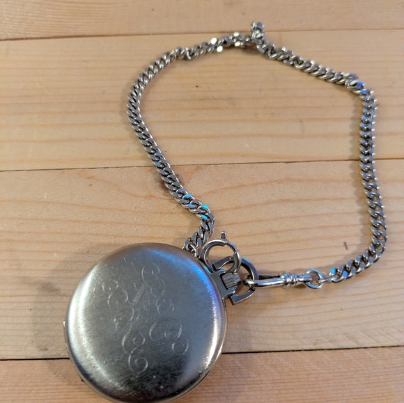 Colibri Quartz Silver and Blue Pocket Watch - Picture 5 of 7